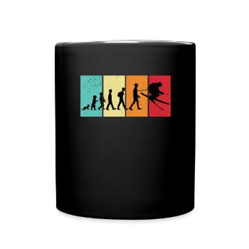 Skispringer Skispringen Wintersport Extremsport - Tasse einfarbig - Schwarz - Vorne