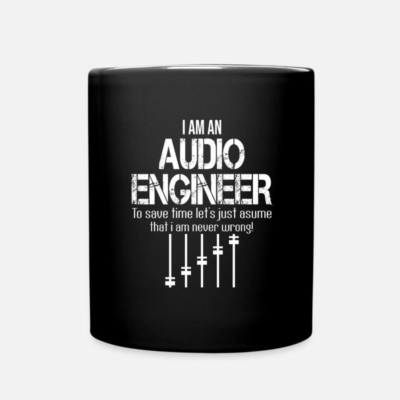 Audio Engineer Toningenieur Ton Tontechniker Mixer - Tasse einfarbig - Schwarz