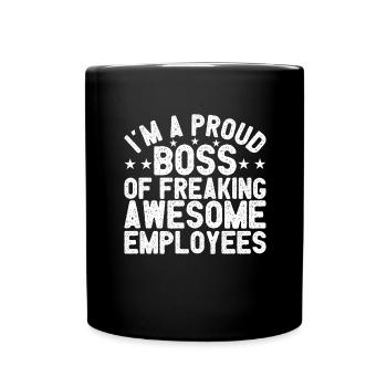 Meilleur directeur général employé entrepreneur - Mug uni - noir - Devant