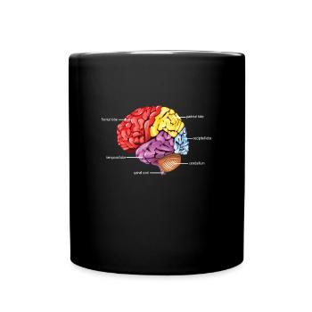 Neurology Diagram Brain Science - Full Colour Mug - black - Front