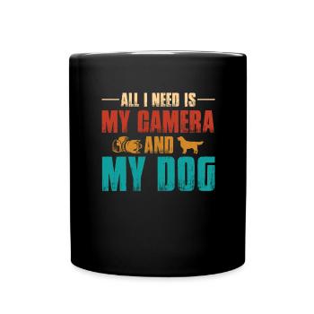 Amoureux des chiens Propriétaires de chiens Photographe appareil photo - Mug uni - noir - Devant