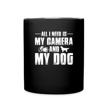 Amoureux des chiens Propriétaires de chiens Photographe appareil photo - Mug uni - noir - Devant