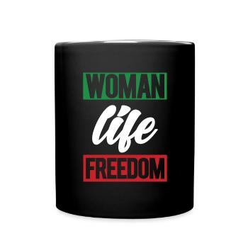 Frauen Leben Freiheit Iranisch Mahsa Amini Iran - Tasse einfarbig - Schwarz - Vorne