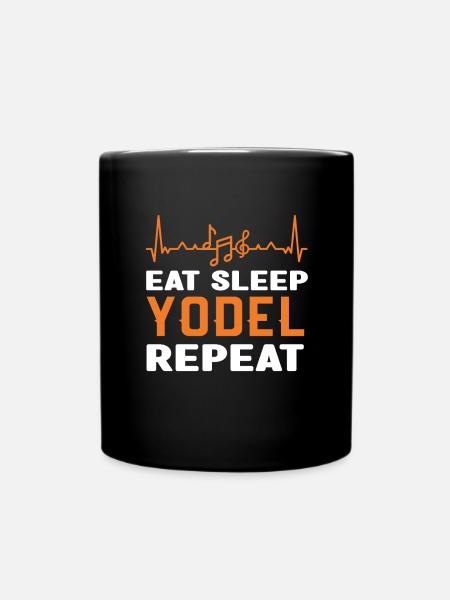 Jodeln - Tasse einfarbig - Schwarz