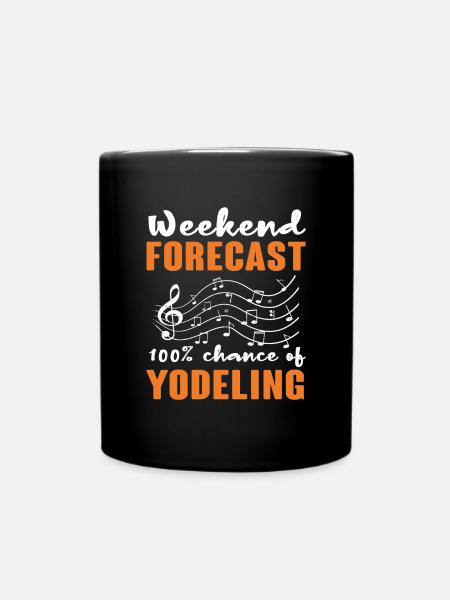 Jodeln - Tasse einfarbig - Schwarz