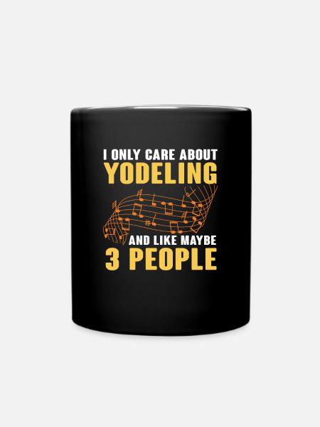 Jodeln - Tasse einfarbig - Schwarz