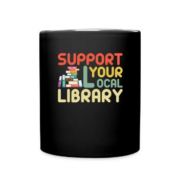Bibliothek Bibliothekar Lesen - Tasse einfarbig - Schwarz - Vorne