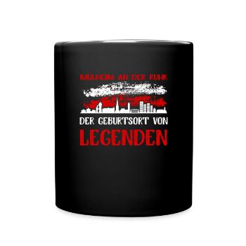 Mülheim An Der Ruhr Der Geburtsort Von Legenden - Tasse einfarbig - Schwarz - Vorne