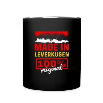 Leverkusen - Tasse einfarbig - Schwarz - Vorne