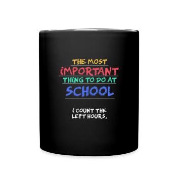 Wenn ich mich in der Schule langweile... - Tasse einfarbig - Schwarz - Vorne