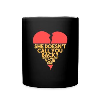 Lass sie gehen! - Tasse einfarbig - Schwarz - Vorne
