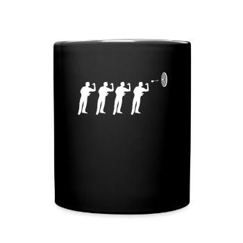 Darts | Old man | Dartboard Darts Player - Full Colour Mug - black - Front