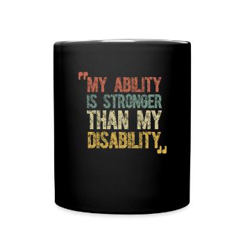 Handicap Handicap Fauteuil roulant Paraplégie Forte - Mug uni - noir - Devant