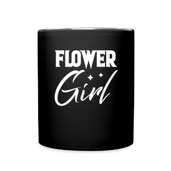 cooles Blumenmädchen Hochzeit Blumenkind Geschenk - Tasse einfarbig - Schwarz - Vorne