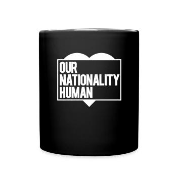 Nationality Man Against racism Human rights - Full Colour Mug - black - Front