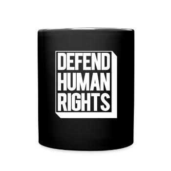 Human Rights Politics Freedom Demonstrating - Full Colour Mug - black - Front