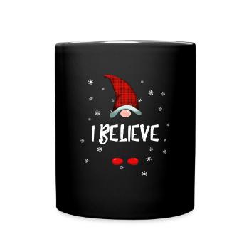 Ich glaube Gnome Family Christmas Pyjama Gnomeich - Tasse einfarbig - Schwarz - Vorne