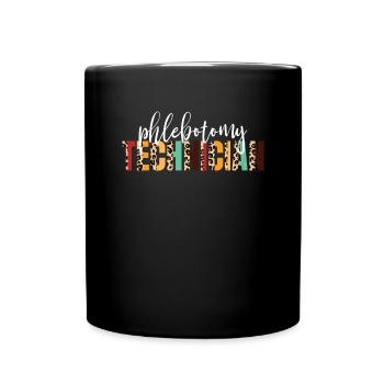 Phlebotomie -Techniker Cheetah Print Phlebotomist - Tasse einfarbig - Schwarz - Vorne