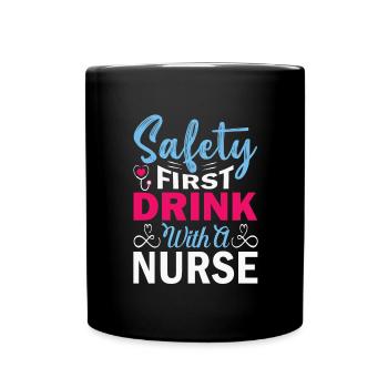 Physician Assistant Nurse Medical Practice Needle - Full Colour Mug - black - Front