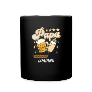 Papa is Loading for new fathers - Full Colour Mug - black - Front