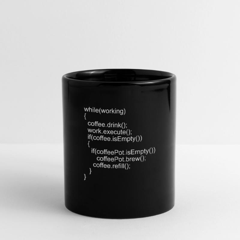 Quellcode Programmcode für Programmierer Tasse einfarbig