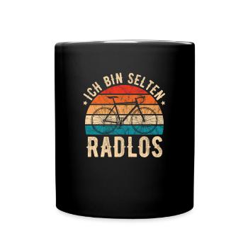 I'm rarely wheelless for cyclists - Full Colour Mug - black - Front
