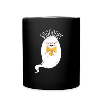 Ghost Halloween Bookworm Ghost Reading BoooooksLes - Tasse einfarbig - Schwarz - Vorne