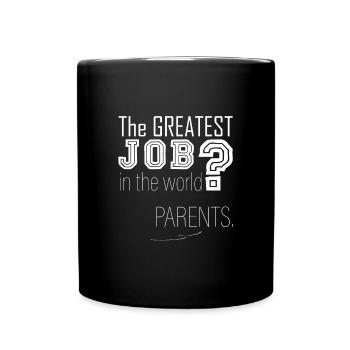 Mama und Papa sind die Besten - Tasse einfarbig - Schwarz - Vorne