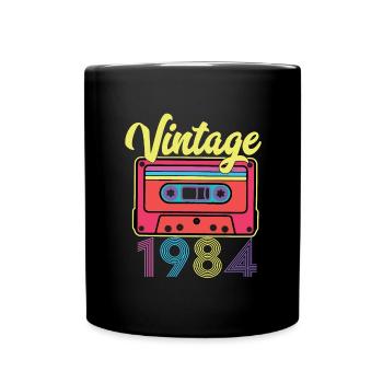 Vintage Original Design Birthday vintage 1984 - Full Colour Mug - black - Front