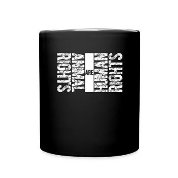 Animal welfare Nature conservation Respect animal rights - Full Colour Mug - black - Front
