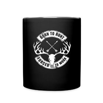 Hunter Tir à l’arc Cerf forestier Chien de chasse Cerf - Mug uni - noir - Devant