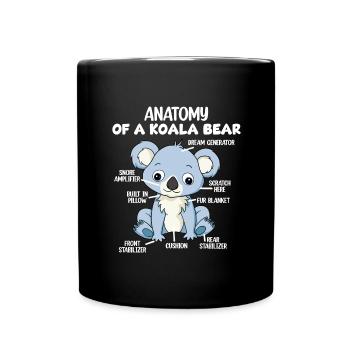 Anatomie eines Koala-Bären - Tasse einfarbig - Schwarz - Vorne
