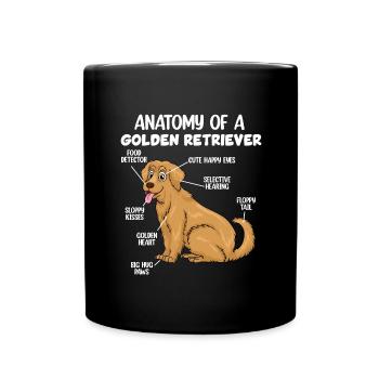 Anatomie d’un Golden Retriever - Mug uni - noir - Devant