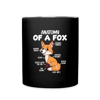 Anatomy of a fox - Full Colour Mug - black - Front