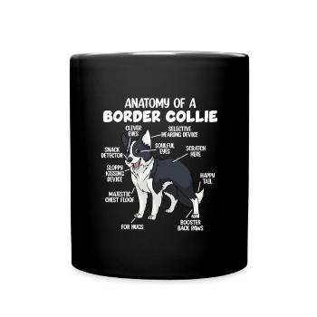 Anatomy of a Border Collie - Full Colour Mug - black - Front