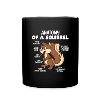 Anatomie d’un écureuil - Mug uni - noir - Devant