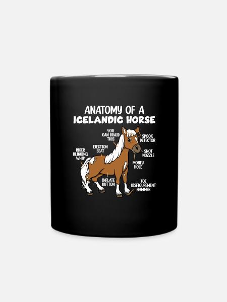 Anatomie d’un cheval islandais - Mug uni - noir