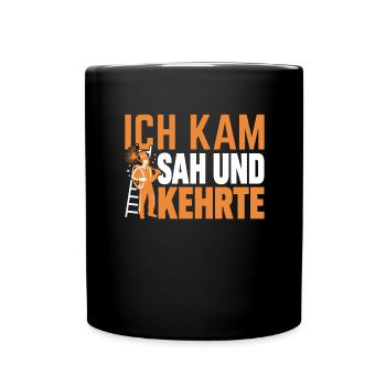 Schornsteinfeger Kaminkehrer Chimney Sweep - Tasse einfarbig - Schwarz - Vorne