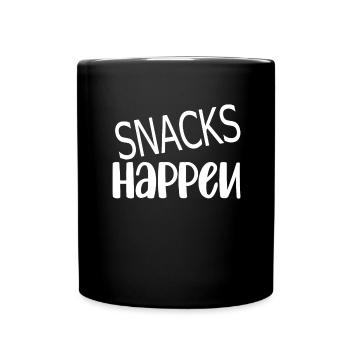 Snack Abendessen Speise Hungrig Naschen Essen - Tasse einfarbig - Schwarz - Vorne