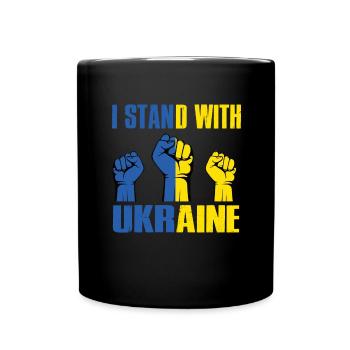 Ukraine Peace Flag No War - Full Colour Mug - black - Front
