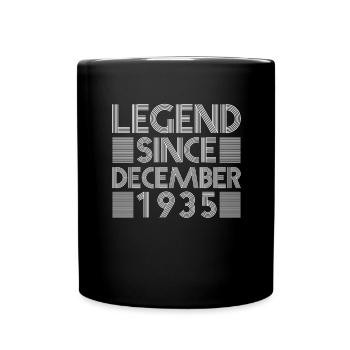 Legenden Geburtstag Dezember 1935 geboren Geschenk - Tasse einfarbig - Schwarz - Vorne