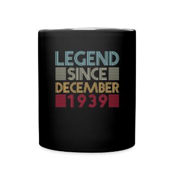 Legenden Geburtstag Dezember 1939 geboren Geschenk - Tasse einfarbig - Schwarz - Vorne