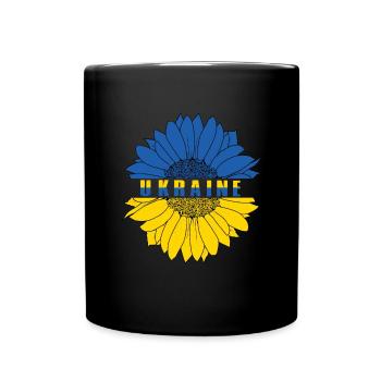 Ukraine Peace Flag No War - Full Colour Mug - black - Front