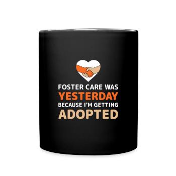 Foster Parents National Adoption Day Rescue Day - Full Colour Mug - black - Front