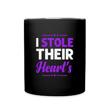 Ich Habe Ihr Herz Gestohlen Adoptionstag - Tasse einfarbig - Schwarz - Vorne
