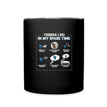Dinge, die ich in meiner Freizeit tue Nevada - Tasse einfarbig - Schwarz - Vorne