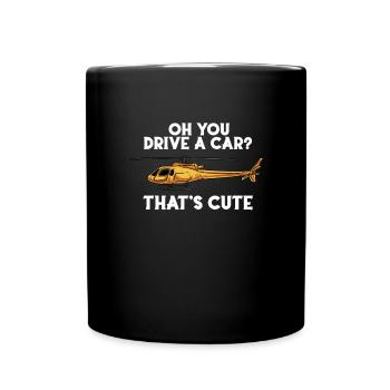 Hélicoptère 1 - Mug uni - noir - Devant