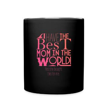 Yes, my mother bought it for me. - Full Colour Mug - black - Front