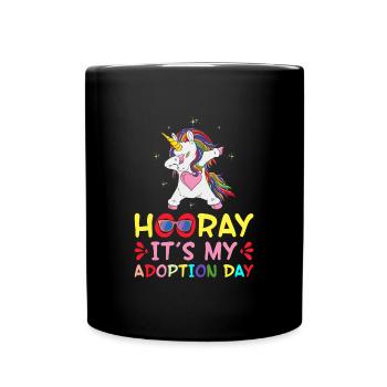 My adoption day today People care for children - Full Colour Mug - black - Front