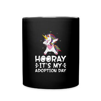 Aujourd’hui, c’est le jour de mon adoption, les gens - Mug uni - noir - Devant